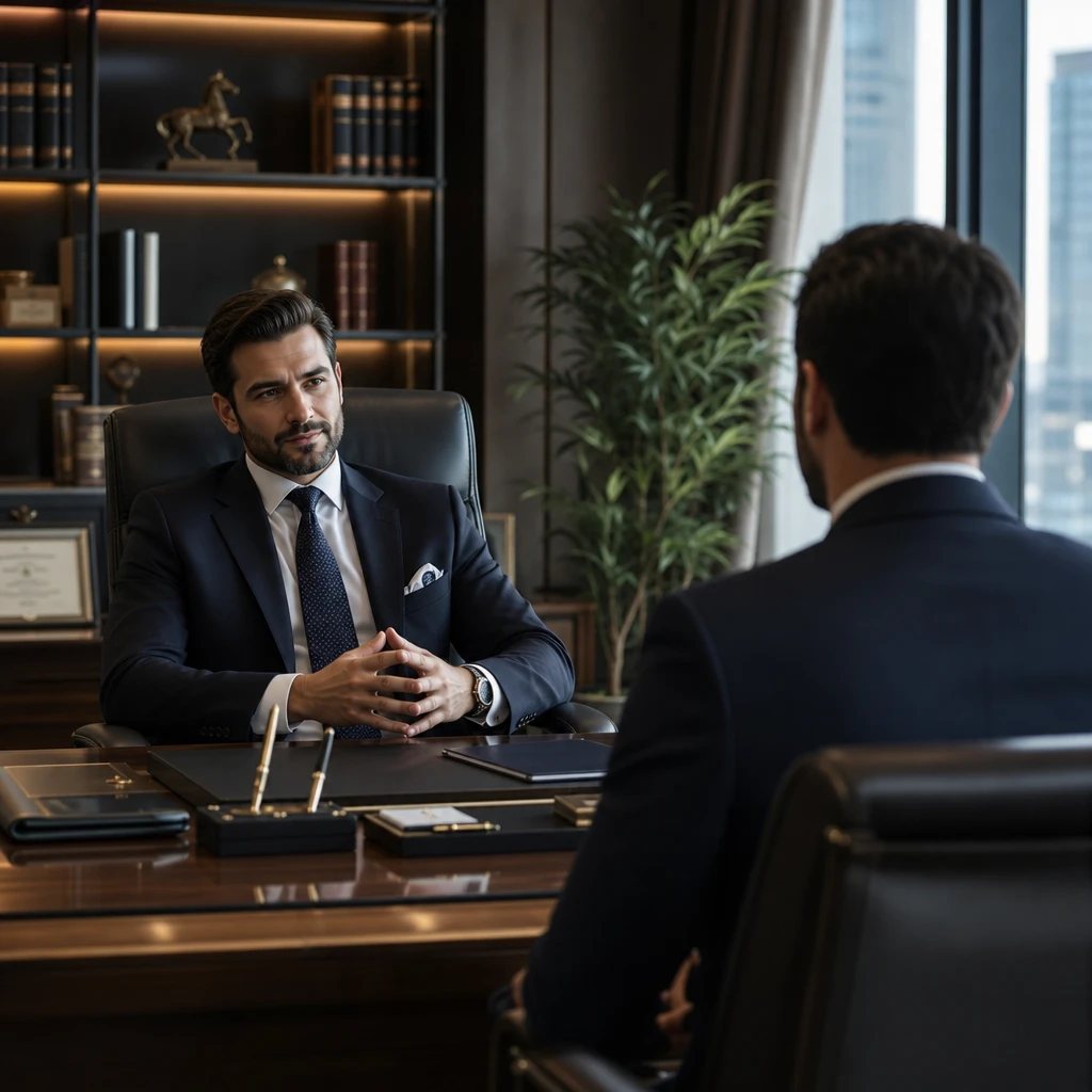 Beratungsgespräch am Besprechungstisch