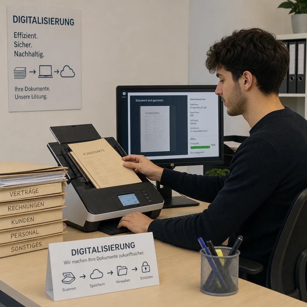 Ein Papierbeleg wird zum digitalen Dokument